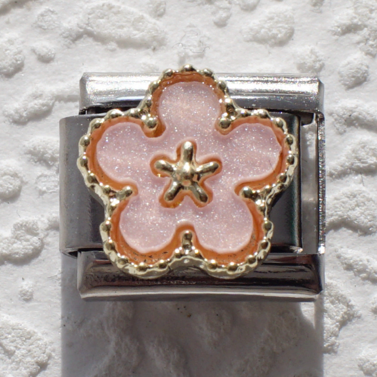 Wholesale Italian Style Four Leaf Clover Modular Bracelet Black Gold Stainless Steel Jewelry Accessory Gift