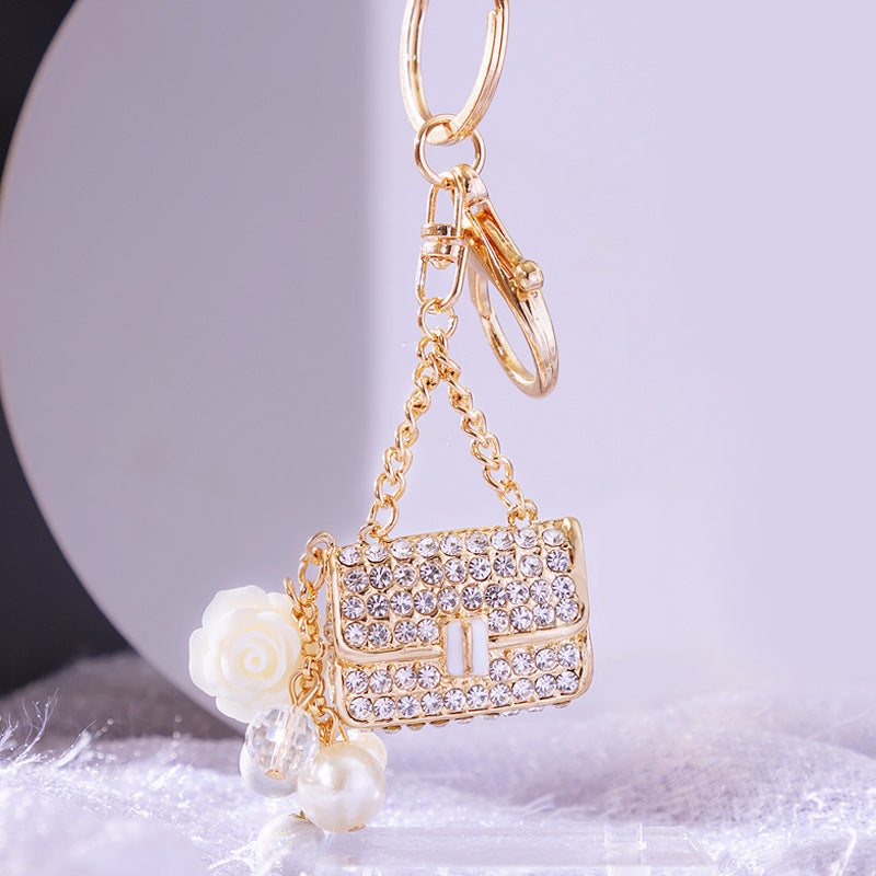 Wholesale Pearl Diamond Zinc Alloy Keychains ACC-KC-RuiYuan002