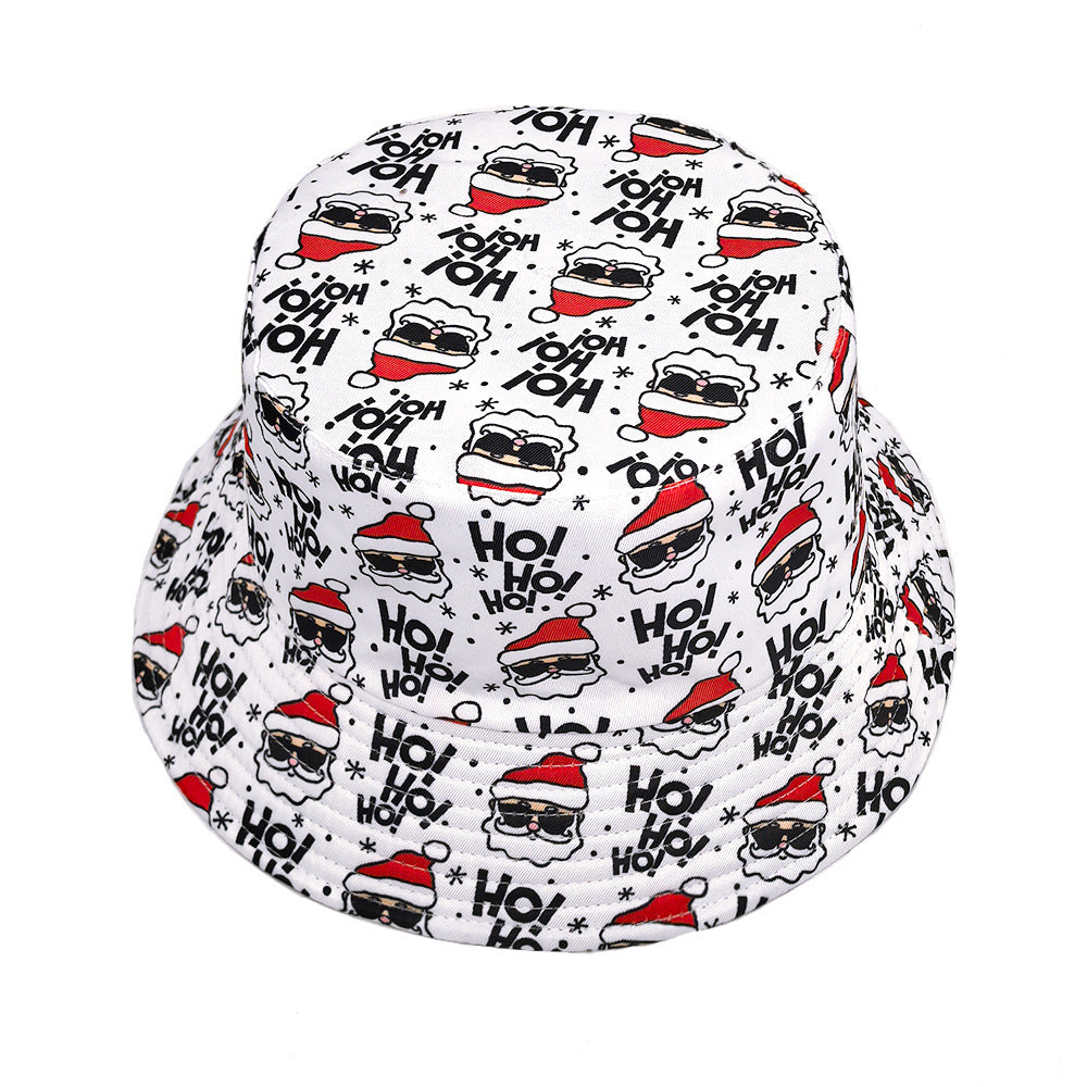 Wholesale Reversible Christmas Print Bucket Hat