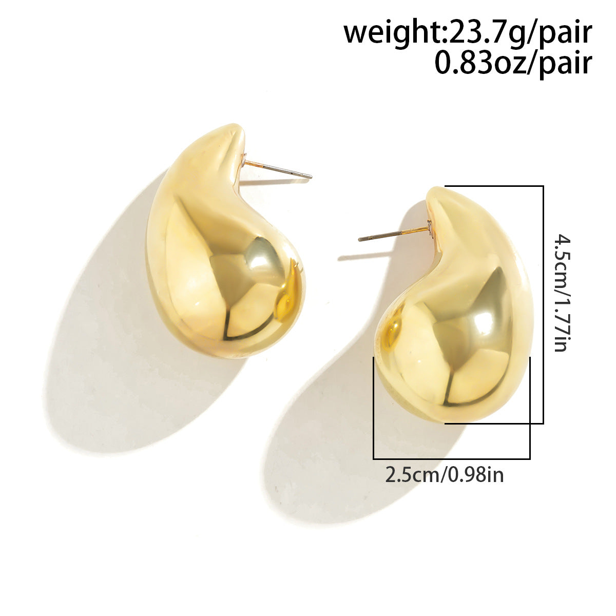 Wholesale Retro Comma Teardrop Simple Glossy Punk Style Earrings Vintage Earrings ACC-ES-Xuer001