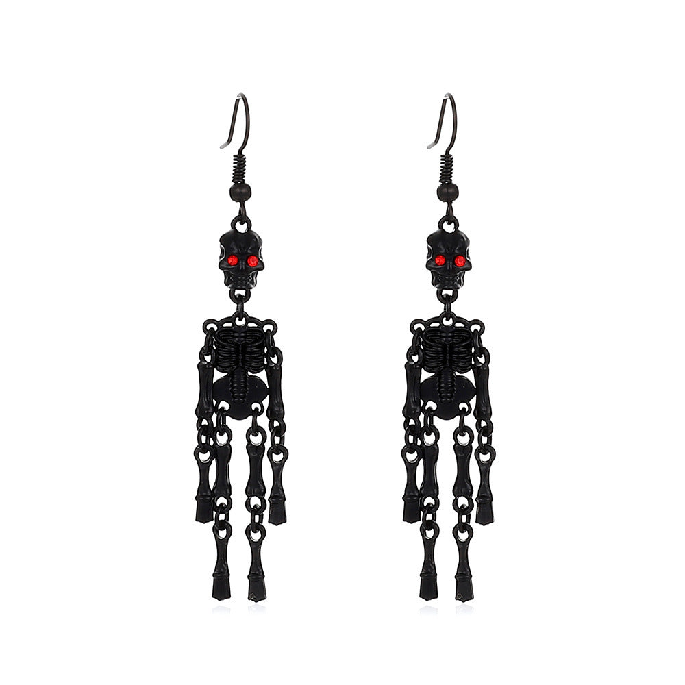 Wholesale Gothic Skull Dangle Earrings For Women Punk Hollow Skeleton  Party Jewelry Accessory Boutique Resale