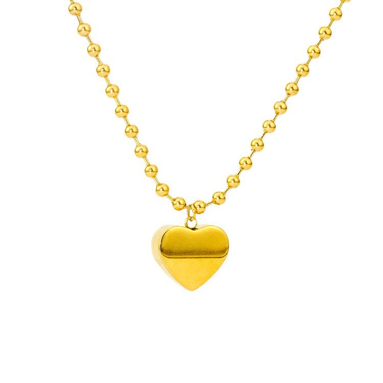 Wholesale Solid Big Heart Three-dimensional Necklace ACC-NE-Xiangou002