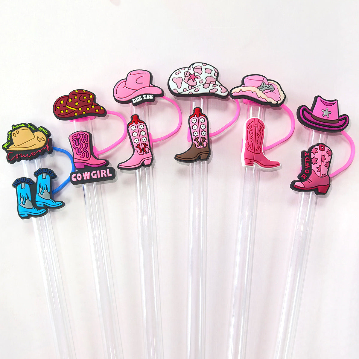 Wholesale Random 100pcs Straw Tube Cap Pink Denim Series Straw Cover ACC-SCR-RYY055