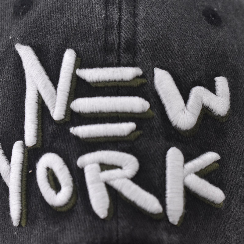 Wholesale Cotton Washed Old New York Baseball Cap