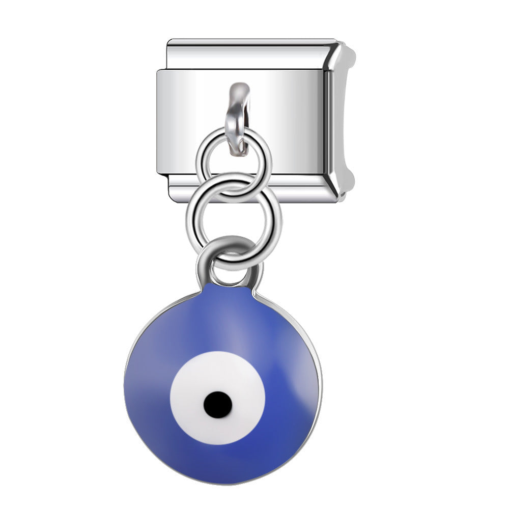 Wholesale Italian Charm Bracelet 9mm DIY Splicing Eyes Stainless Steel Composable Bracelet