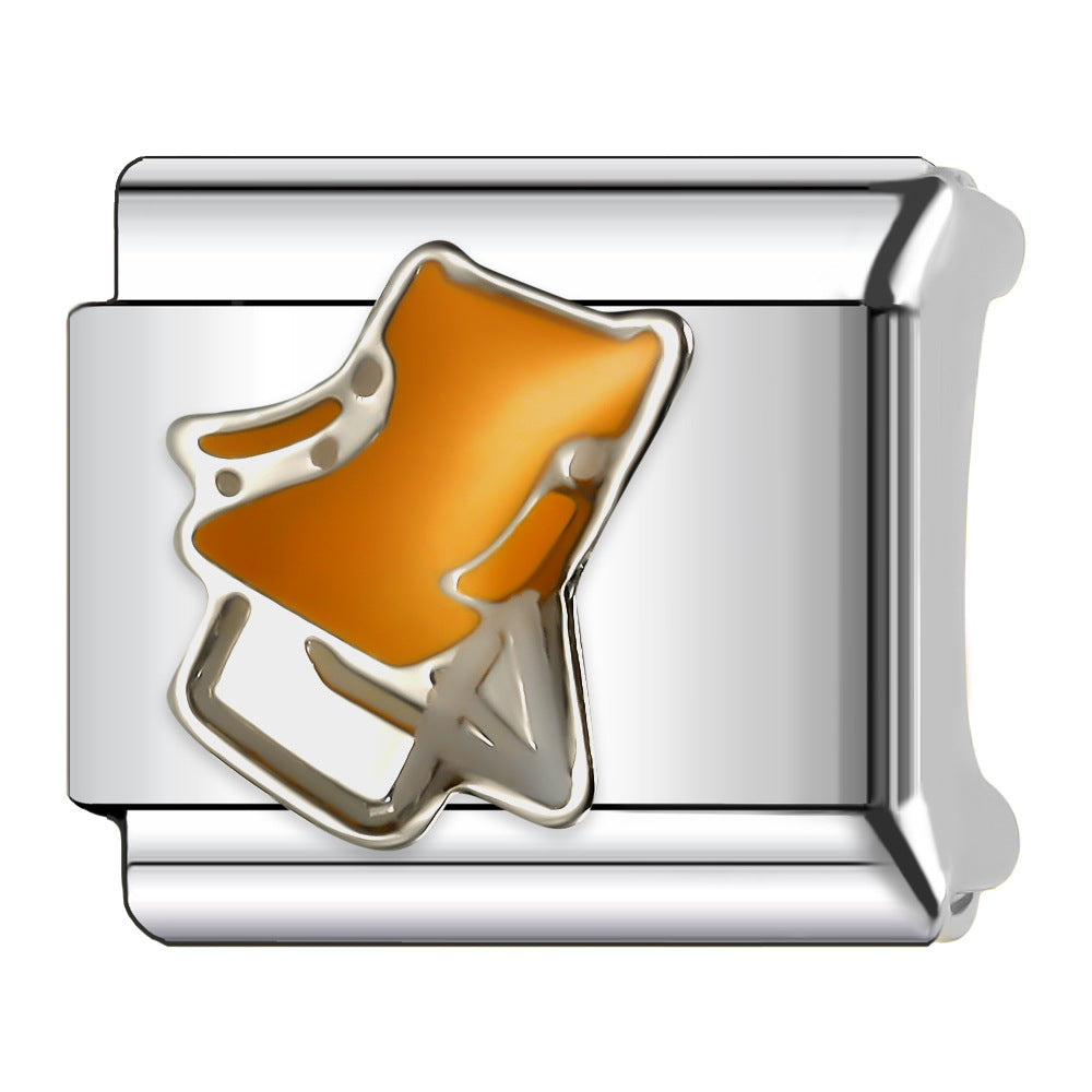 Wholesale Italian Charm Bracelet 9mm DIY Splicing Creative Pattern Stainless Steel Composable Bracelet