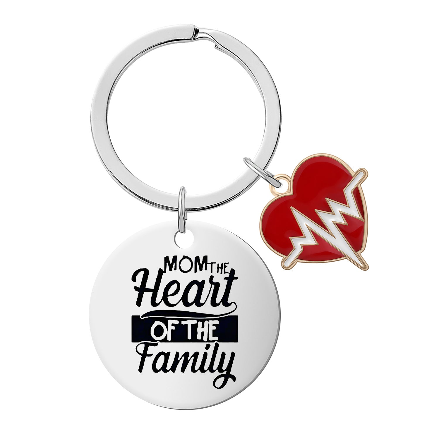 Wholesale Halloween keychain pendant stainless steel laser engraved round keychain