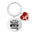 Wholesale Halloween keychain pendant stainless steel laser engraved round keychain