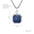 Wholesale  titanium steel hip-hop blue pine stone pendant  necklace jewelry