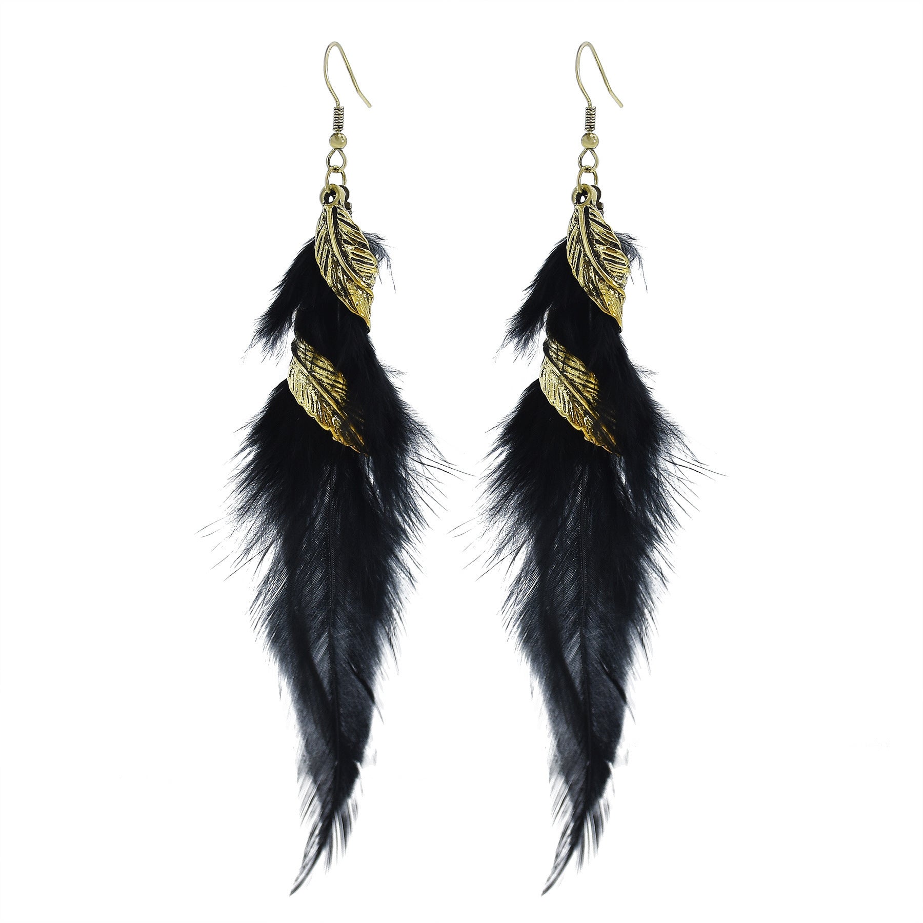 Wholesale Bohemian ethnic style feather alloy  earrings