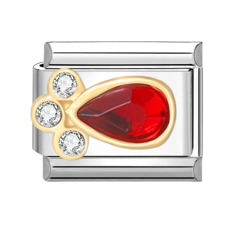 Wholesale Italian modular bracelet 9mm DIY splicing detachable simple pattern stainless steel combinable bracelet