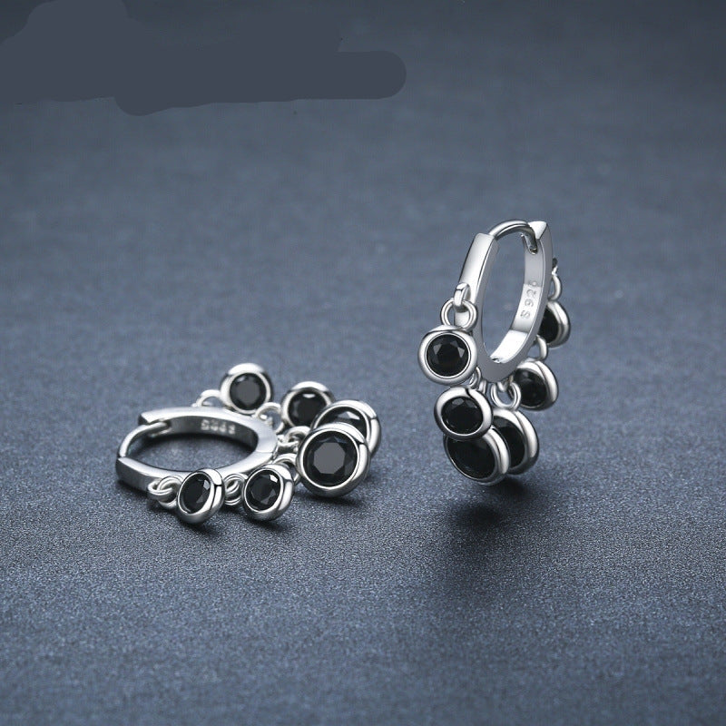 Wholesale Copper Round Zirconia Earrings