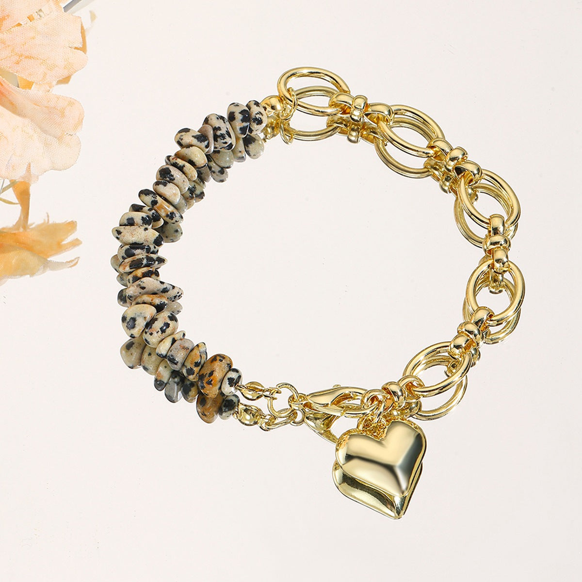 Wholesale  Geometric Irregular Fashion Versatile High-End Natural Colorful Gravel Bracelet Ready-Made Bracelet