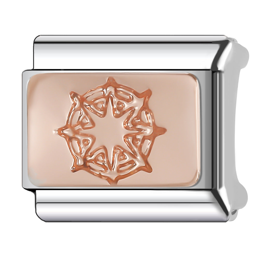 Wholesale Italian Charm Bracelet 9mm DIY Splicing Christmas Series Stainless Steel Composable Bracelet