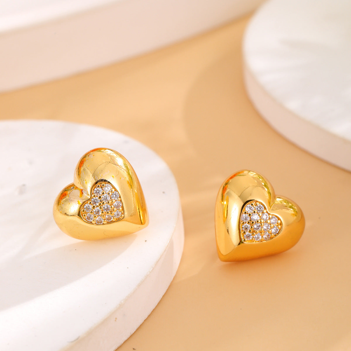 Wholesale  love diamond alloy earrings