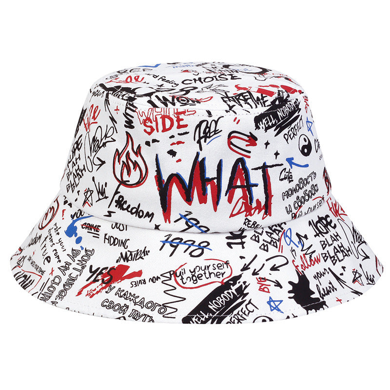 Wholesale Letter Printed Bucket Hat Double Sided Basin Hat ACC-HT-KuBang010