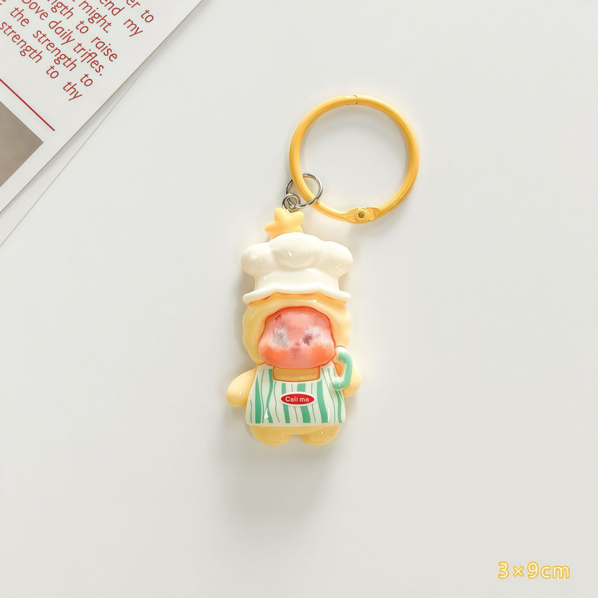 Wholesale Trendy Plastic Resin Star Keychain Bag Charm Gift for Students