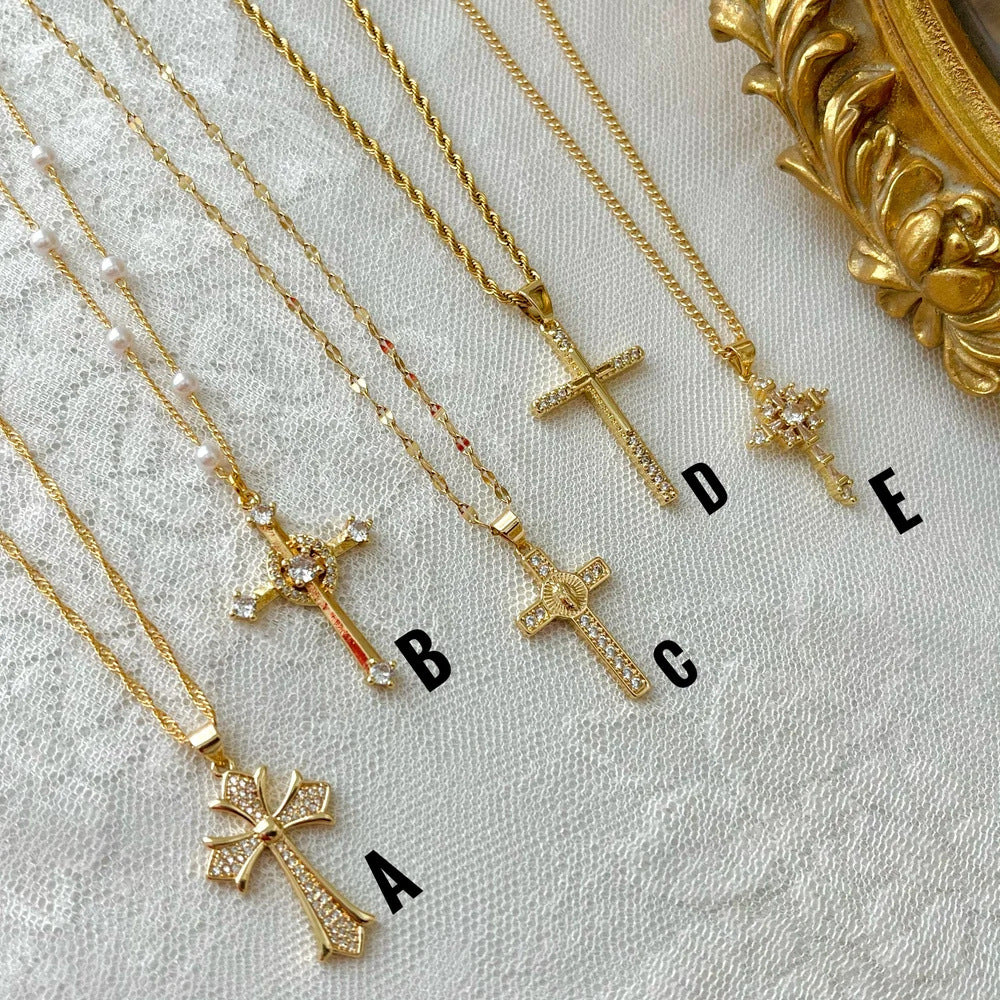 Wholesale  cross pendant cross frame chain jewelry
