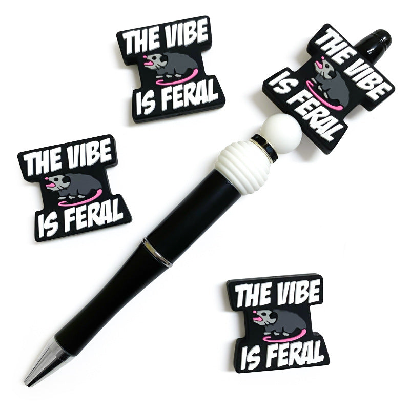 Wholesale 10pcs Silicone Cartoon English Animal Focal Beads ACC-BDS-WDX114