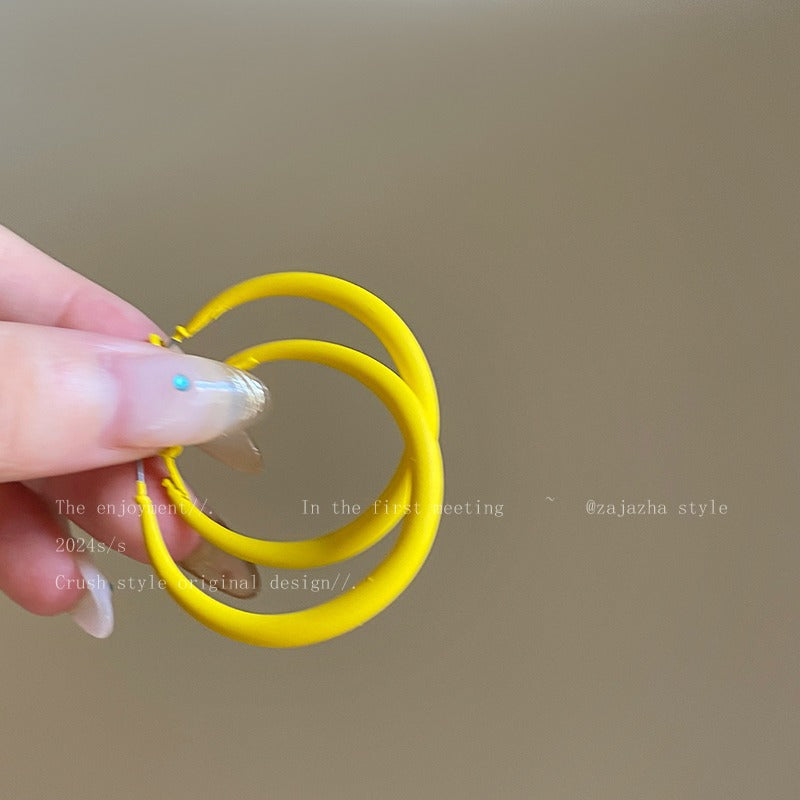 Wholesale  Color Ear Yellow Earrings