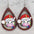Wholesale Christmas Series Earrings Christmas Hat Football Gloves Bell Printed Wooden Earrings