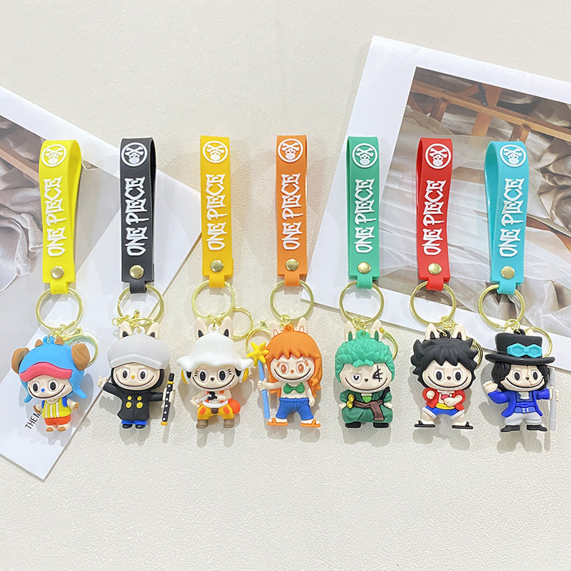 Wholesale cute car backpack silicone 3D Keychains ACCVIP