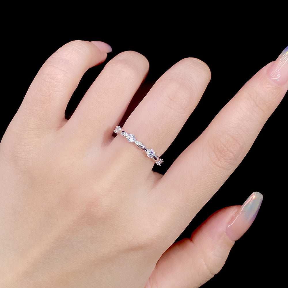 Wholesale S925 sterling silver diamond ring