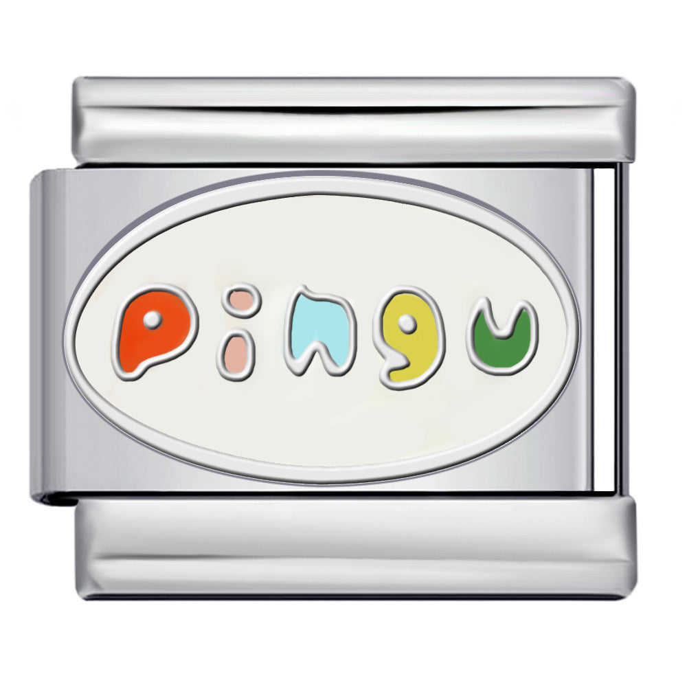 Wholesale 5pcs Italian Charm Bracelet 9mm DIY Splicing Cute Creative Stainless Steel Composable Bracelet