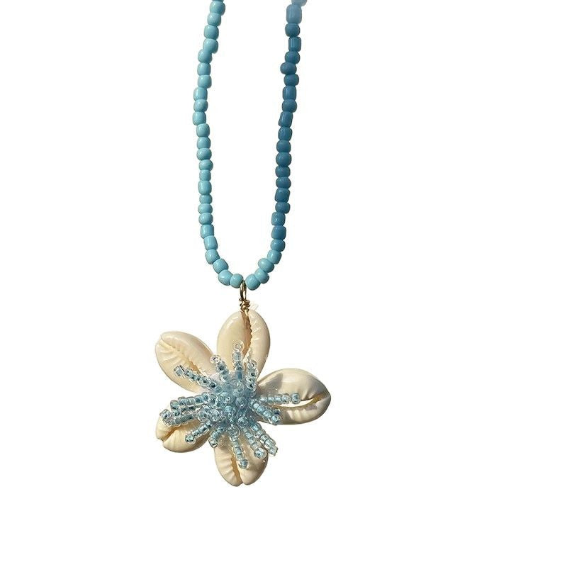 Wholesale Shell Flower Beaded Necklace