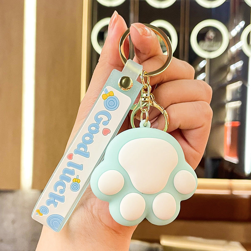 Wholesale Cartoon Dog Paw PVC Soft Glue Keychains Cute Keychain ACC-KC-XJY006