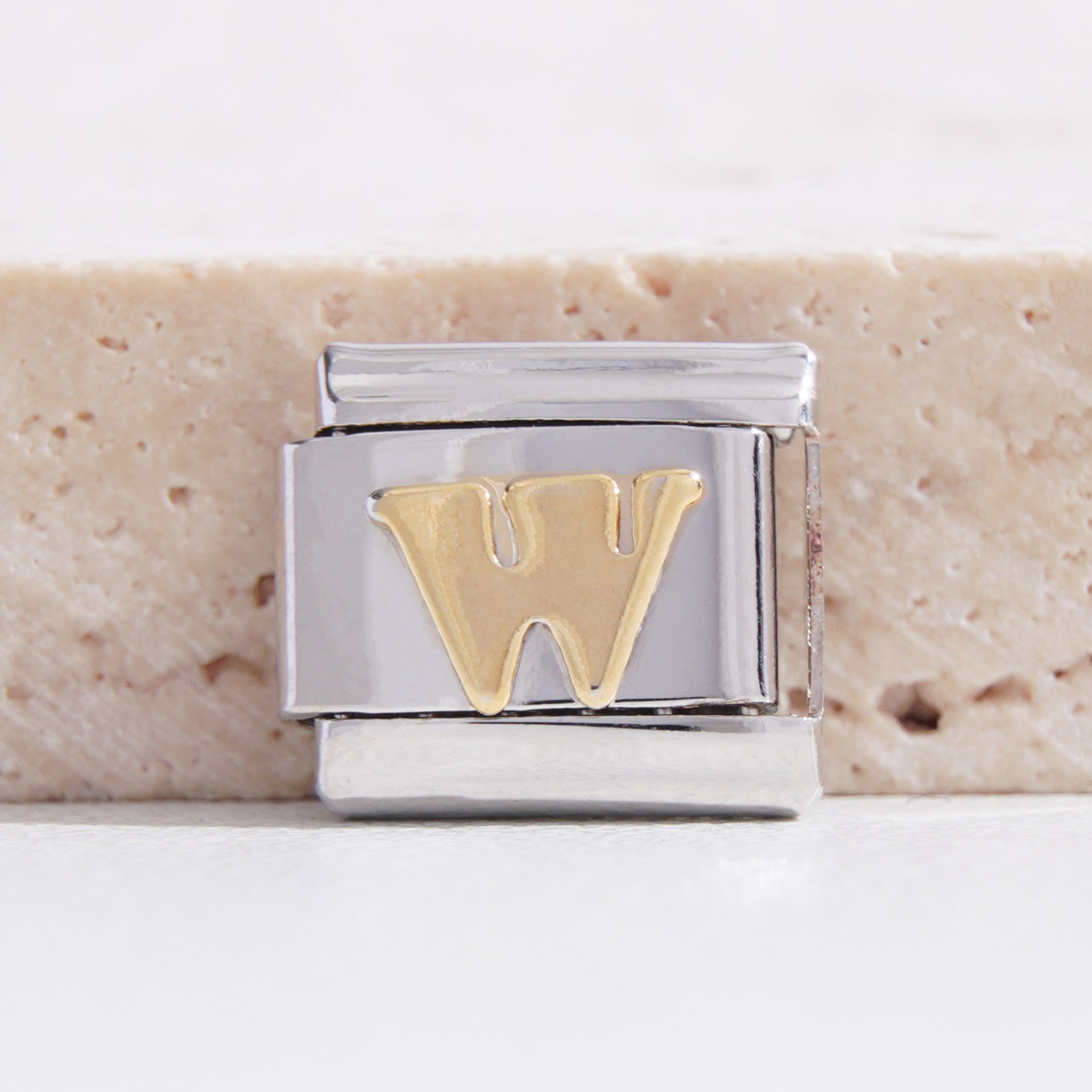 Wholesale Italian Charm Bracelet 9mm DIY Splicing Black Letter Stainless Steel Composable Bracelet