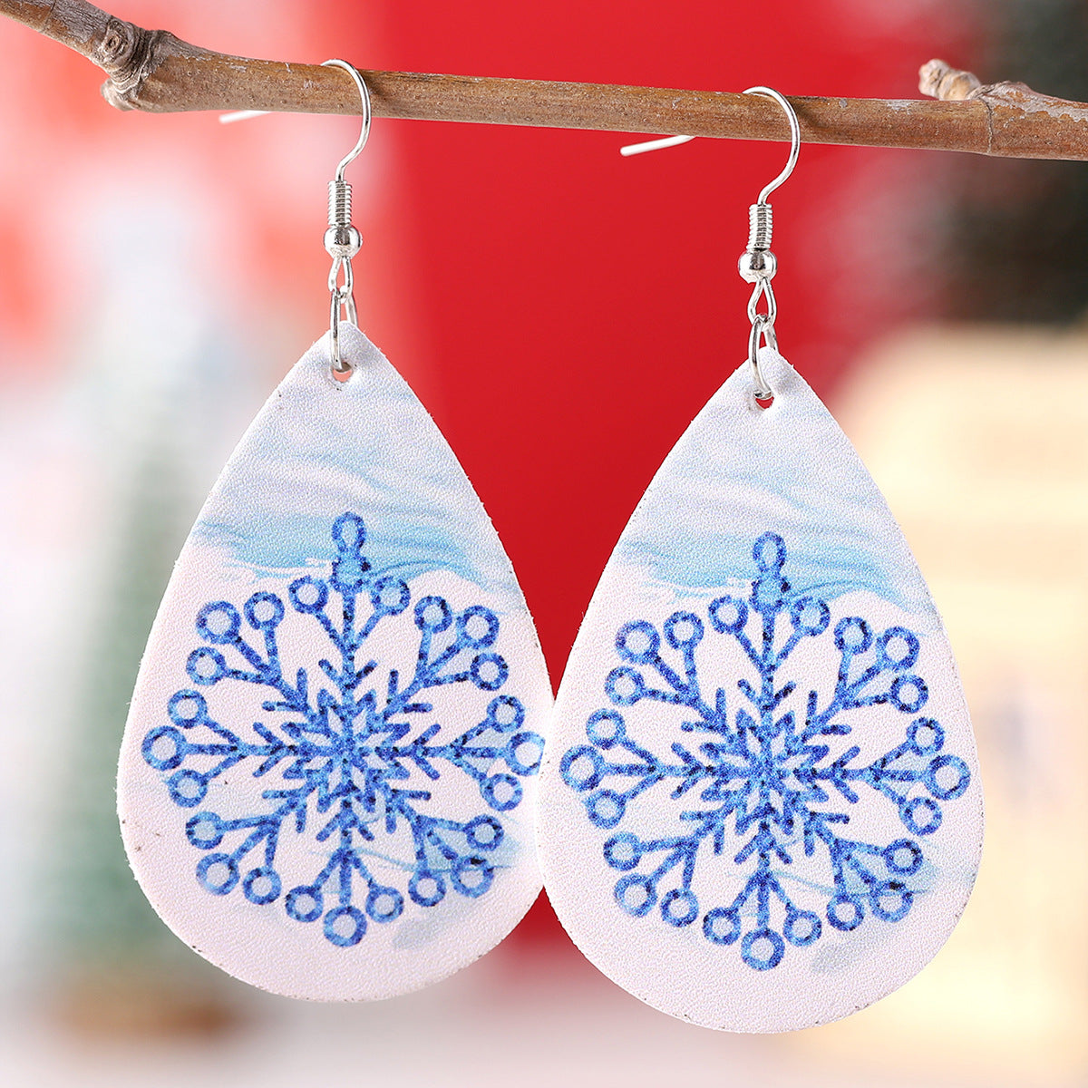 Wholesale Christmas Lights Gnome Elk Snowflake Winter Snowflake Earrings ACC-ES-ChuLian137