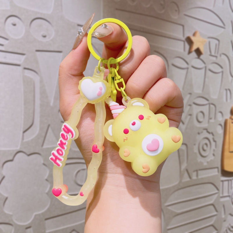 Wholesale Cute PVC little bear keychain