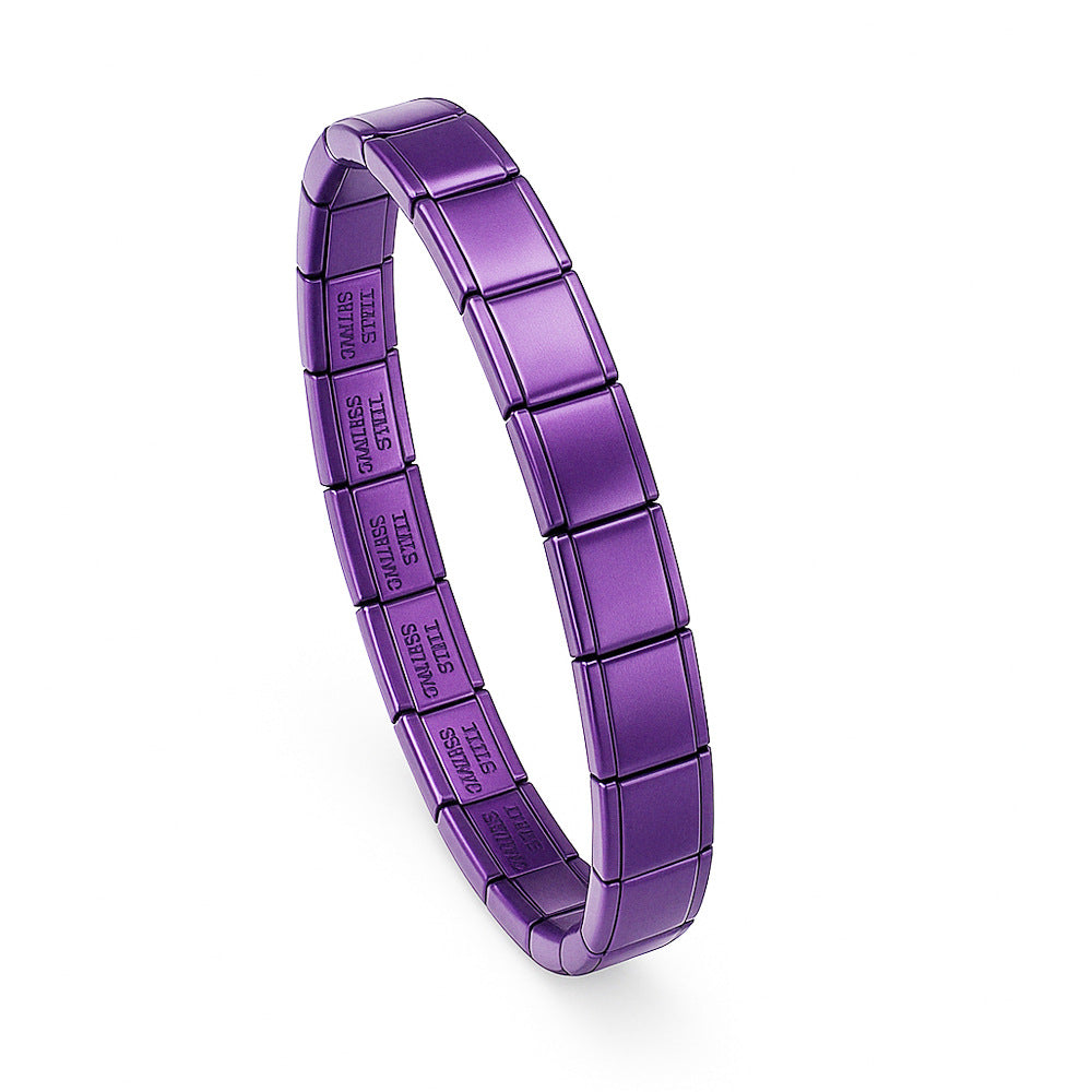 Wholesale Italian Modular Color Stainless Steel Elastic Bracelet