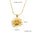 Wholesale Titanium steel  jewelry plated 18K gold fire sunflower love pendant necklace