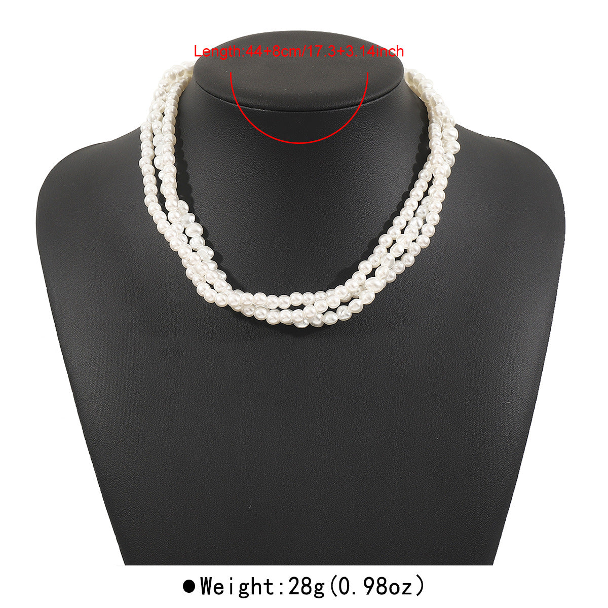 Wholesale imitation pearl necklace temperament stacked Y-shaped necklace