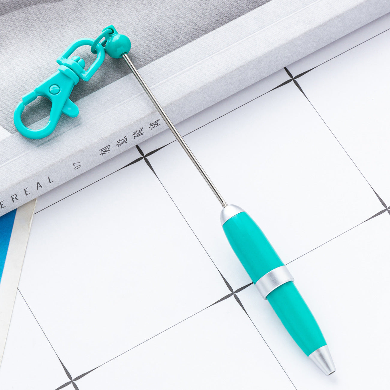 Wholesale Beaded Pen Printable Logo Short Portable  Pen