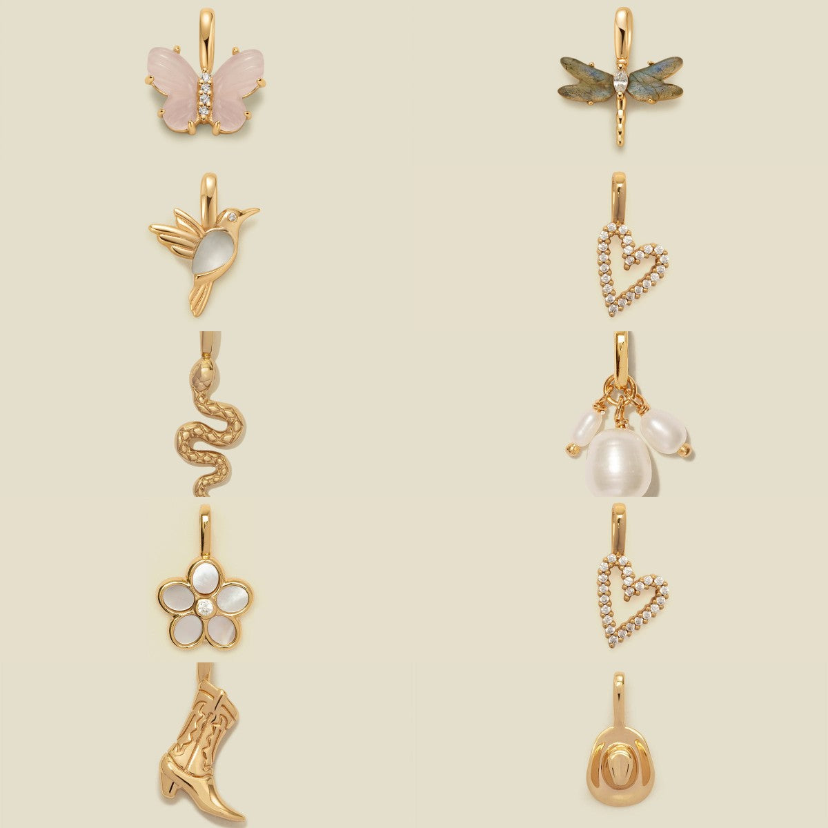 Wholesale  pendant boots cowboy hat butterfly pendant necklace