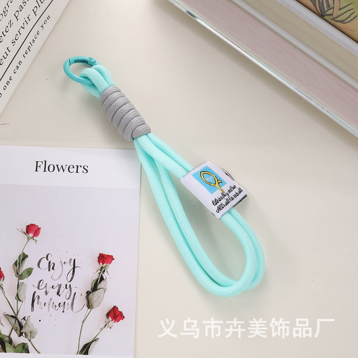 Wholesale Contrast color  wrist strap keychain