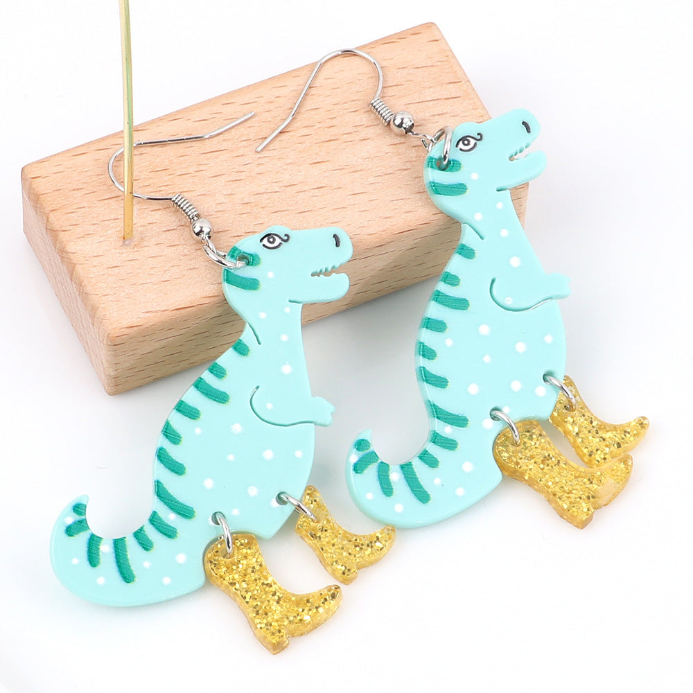 Wholesale  dinosaur earrings cute retro funny  earrings