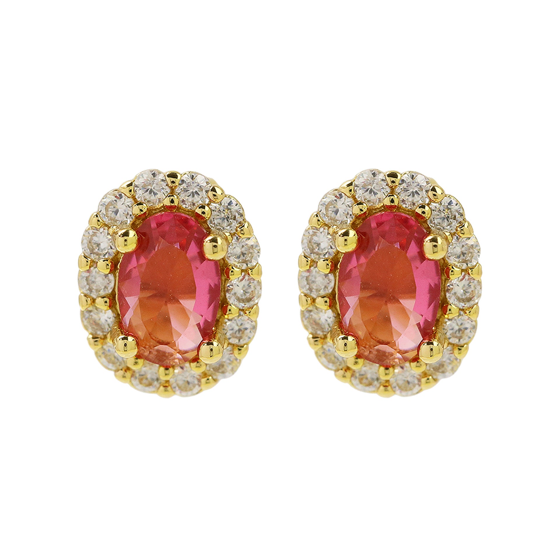 Wholesale  Brass Color Gem December Birthstone Birthstone Earrings