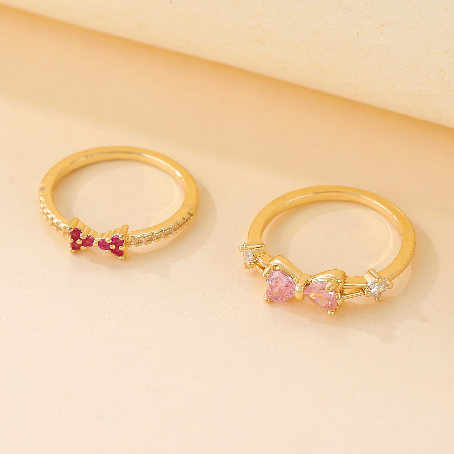 Wholesale gold   love zircon exquisite ring