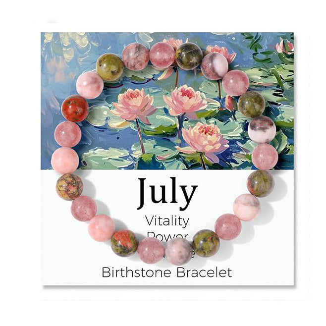 Wholesale Chic Natural Stone Bracelet Pink Zebra &  Quartz Beads Fashion Jewelry Accessory for Everyday Wear