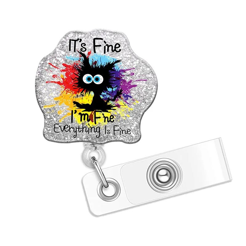 Wholesale Acrylic Fun Zoo Undersea Theme Badge Reel Keychain