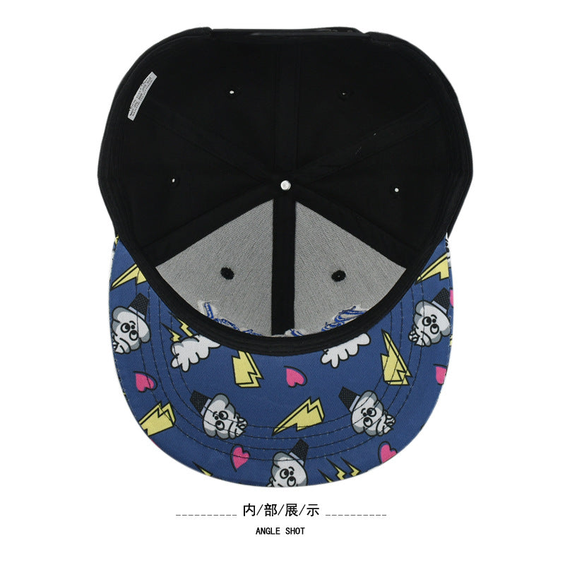 Wholesale Cartoon Letter Embroidered Flat-edge Baseball Cap