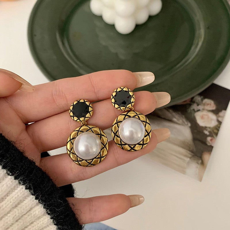 Wholesale Vintage 925 Large Pearl Earrings ACC-ES-Yixin006