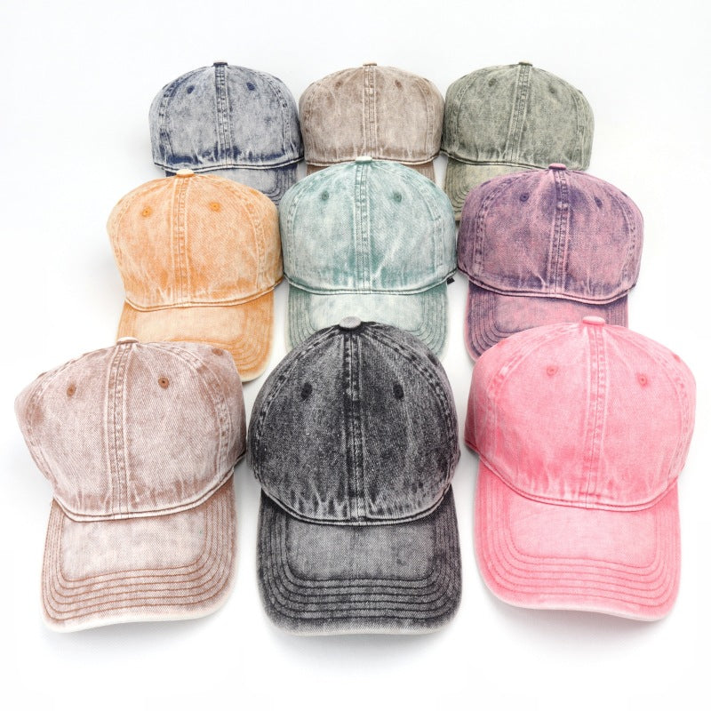 Wholesale Cowboy Hat Solid Color Light Plate Washed Denim Peaked Hat Baseball Cap ACC-HT-LueLan002