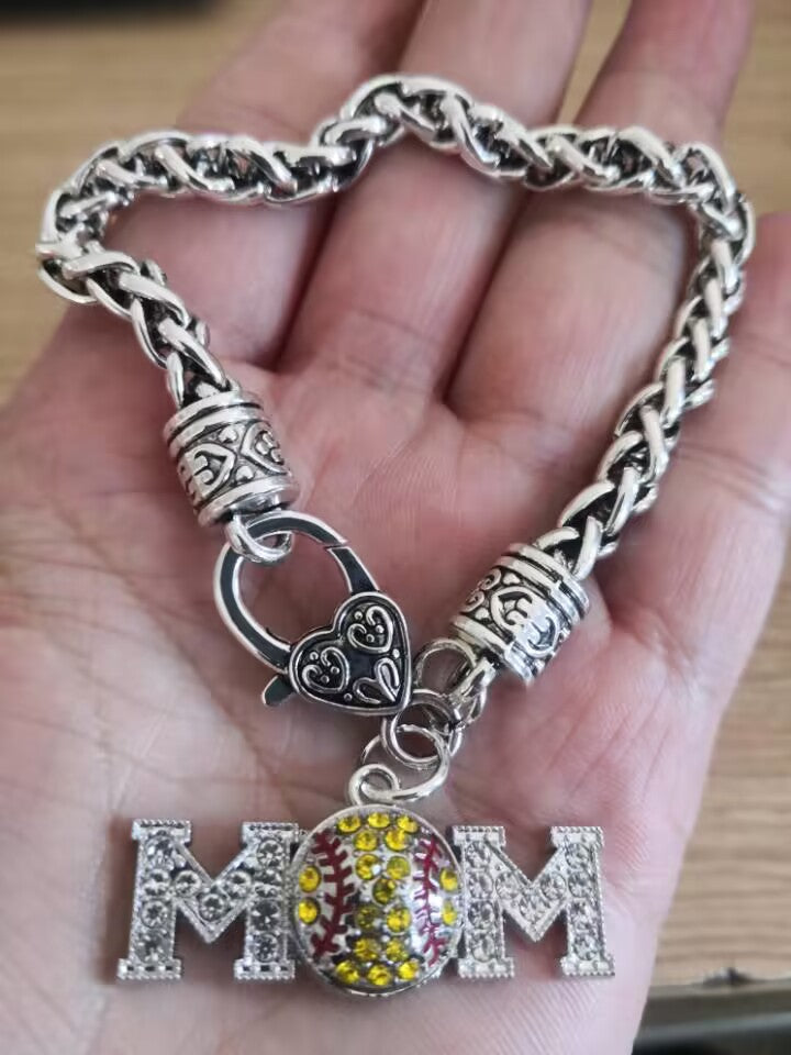 Wholesale Baseball Softball Diamond Alloy Bracelet ACC-BT-Houh001