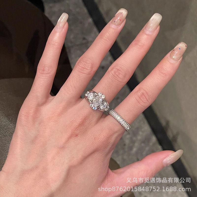 Wholesale Old Money Style Vintage Zircon Ring for Women - Fashion Jewelry Accessory,  Gift Idea