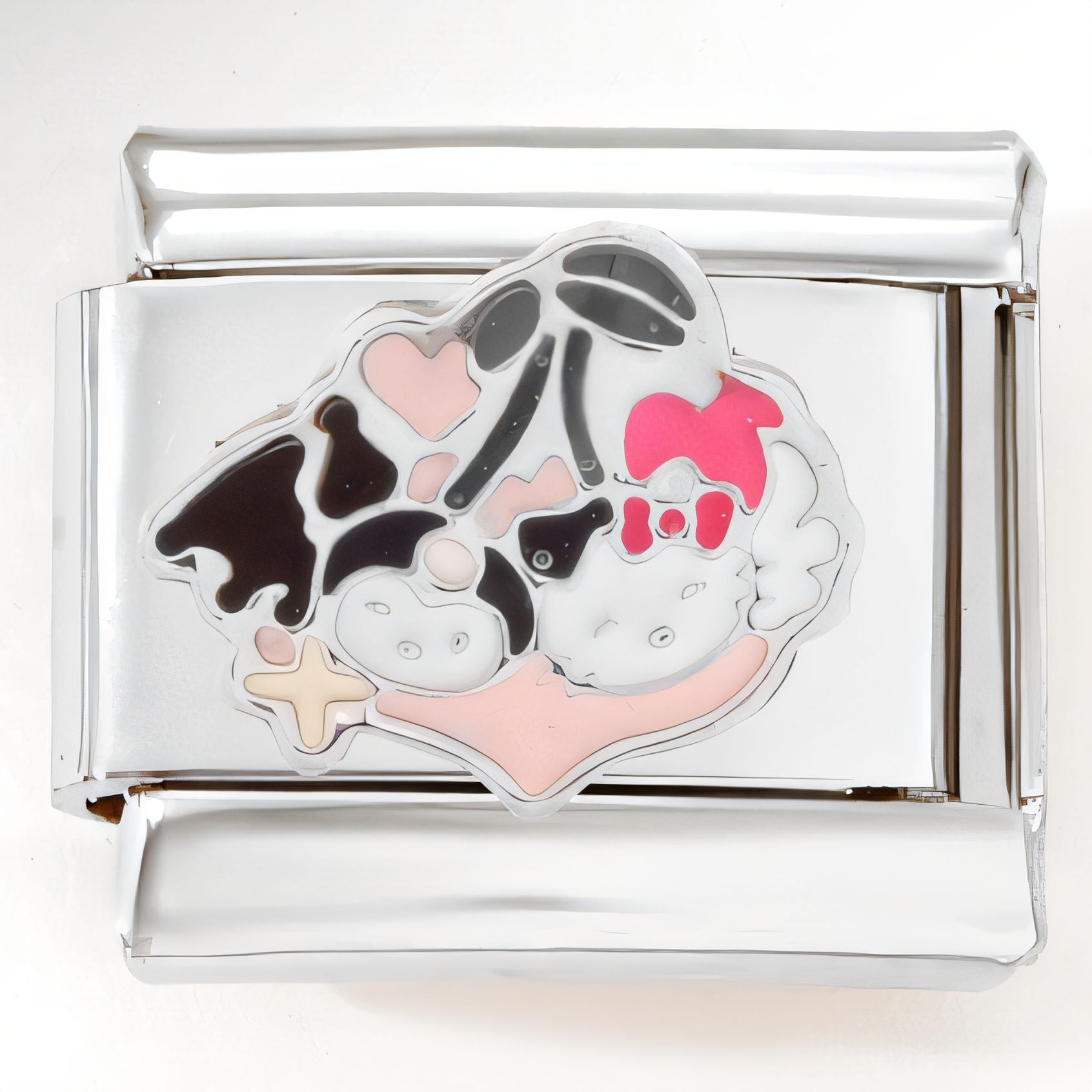 Wholesale Italian Charm Bracelet 9mm DIY Splicing Cute Cartoon Stainless Steel Composable Bracelet